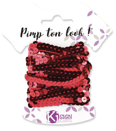 Ruban Sequins Grenadine 6m Largeur 6 mm
