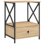 vidaXL Table de chevet chêne sonoma 50x41x65 cm bois d'ingénierie
