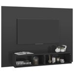 vidaXL Meuble TV mural Gris brillant 120x23 5x90 cm Aggloméré