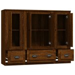 vidaXL Buffets 3 Pièces chêne marron bois d'ingénierie