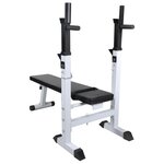 vidaXL Banc d'entraînement et support de poids jeu d'haltères 60 5 kg