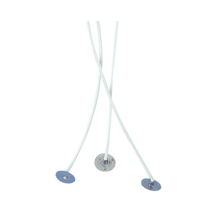 Mèche sur pied pour bougie 150 mm 6 pièces