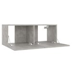 vidaXL Ensemble de meubles TV 3 Pièces Gris béton Aggloméré