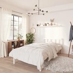 vidaXL Cadre de lit Blanc Bois de pin massif 90x200 cm
