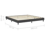 vidaXL Sommier tapissier Gris Tissu 200 x 200 cm