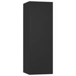 vidaXL Ensemble de meuble TV 6 Pièces Noir Aggloméré