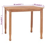 vidaXL Ensemble de salle à manger de jardin 3 Pièces avec coussins Teck