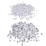 Kit de perles chiffres blanches rondes et carrées