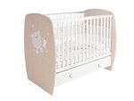 Lit NEVA 120 x 60 avec tiroir TEDDY BLANC-NATUREL