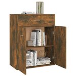 vidaXL Buffet Chêne fumé 60x30x75 cm Bois d'ingénierie