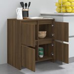 vidaXL Buffet Chêne marron 70x41x75 cm Bois d'ingénierie