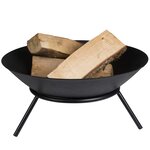 Perel Bol à feu 56x26 cm Noir