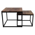 HSM Collection Ensemble de tables basses 2 Pièces Carré