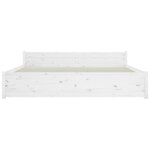 vidaXL Cadre de lit Blanc Bois massif 160x200 cm