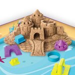 Kinetic sand - sable magique - coffret plage 340g + 9 accessoires - sable cinétique et coloré a modeler - 6037424 - jouet 3 ans