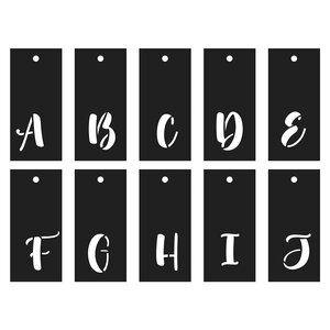 Pochoirs alphabet Calligraphie