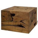 vidaXL Table basse 50 x 50 x 35 cm Teck véritable Marron