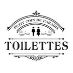 Sticker décoratif de porte toilettes