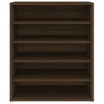 vidaXL Meuble à chaussures Chêne marron 60x35x70 cm Bois d'ingénierie