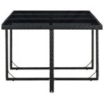 vidaXL Salon de jardin 11 Pièces avec coussins Résine tressée Noir