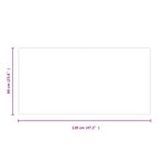 vidaXL Plaque de verre pour cheminée rectangulaire 120x60 cm