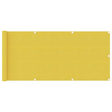 vidaXL Écran de balcon Jaune 75x400 cm PEHD