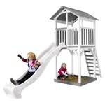 AXI Structure de jeu Beach Tower Blanc Gris avec toboggan Blanc