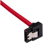 CORSAIR Câble gainé Premium SATA 6Gbps Rouge 60cm 90° - (CC-8900284)