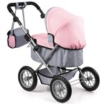 Bayer poussette pour poupée trendy gris et rose 13008aa