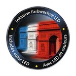 Puzzle 3d arc de triomphe illuminé - ravensburger - monument 216 pieces - sans colle - avec leds couleur - des 8 ans