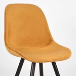 LABEL51 Chaises à manger lot de 2 Capri 46x56x88 cm ocre