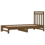 vidaXL Lit coulissant Marron miel 2x(90x190) cm Bois de pin massif