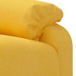 vidaXL Fauteuil de massage Jaune Tissu
