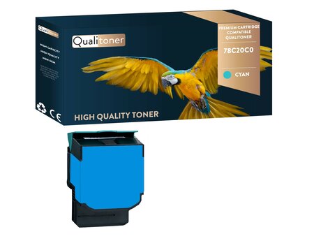Qualitoner toner lot de x1 78c20c0 cyan compatible pour lexmark