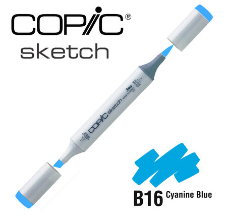 Marqueur à l'alcool Copic Sketch B16 Cyanine Blue