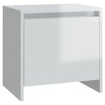 vidaXL Table de chevet blanc brillant 45x34x44 5 cm bois d’ingénierie