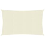 vidaXL Voile d'ombrage 160 g/m² Crème 2x4 5 m PEHD