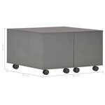 vidaXL Table basse Gris brillant 60x60x35 cm Aggloméré