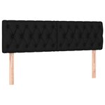 vidaXL Sommier tapissier avec matelas et LED Noir 140x200 cm Tissu