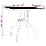vidaXL Ensemble de salle à manger de jardin 3 Pièces anthracite acier