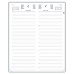 Agenda journalier Long 14 x 35 cm Travers 1 jour/page Noir LECAS