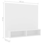 vidaXL Meuble TV mural Blanc 102x23 5x90 cm Aggloméré