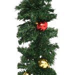 vidaXL Guirlande de Noël décorée avec boules 20 m