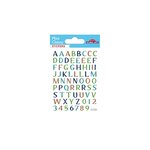 69 Autocollants - Alphabet - Tons bleus - Paillettes - 0 8 cm