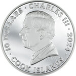 Pièce de monnaie en Argent 10 Dollars g 62.2 (2 oz) Millésime 2024 Peaks K2