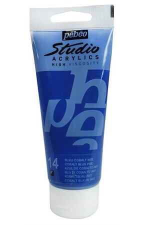 Peinture Studio Acrylique Tube Bleu Cobalt Imitation 100 ml PÉBÉO