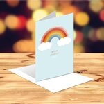 Carte de voeux ornement arc-en-ciel détachable - draeger paris