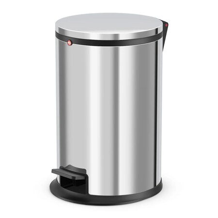 Hailo poubelle à pédale pure taille m 12 l acier inoxydable 0517-010