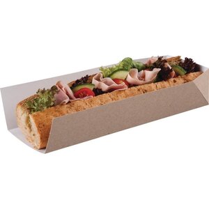 Cartons à sandwichs recyclables 250 mm - lot de 500 -  - carton
