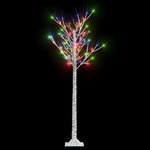 vidaXL Sapin de Noël 140 LED colorées Saule 1 5 m Int/Ext